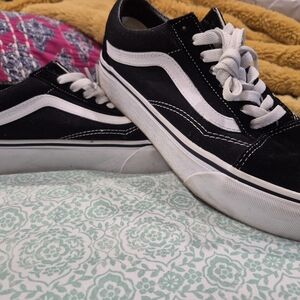 Vans Black and White Skate Shoes